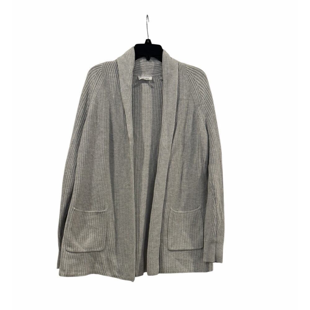 Haven Well Within Open Front Gray Cashmere Blend Ribbed Cardigan Women’s Size S